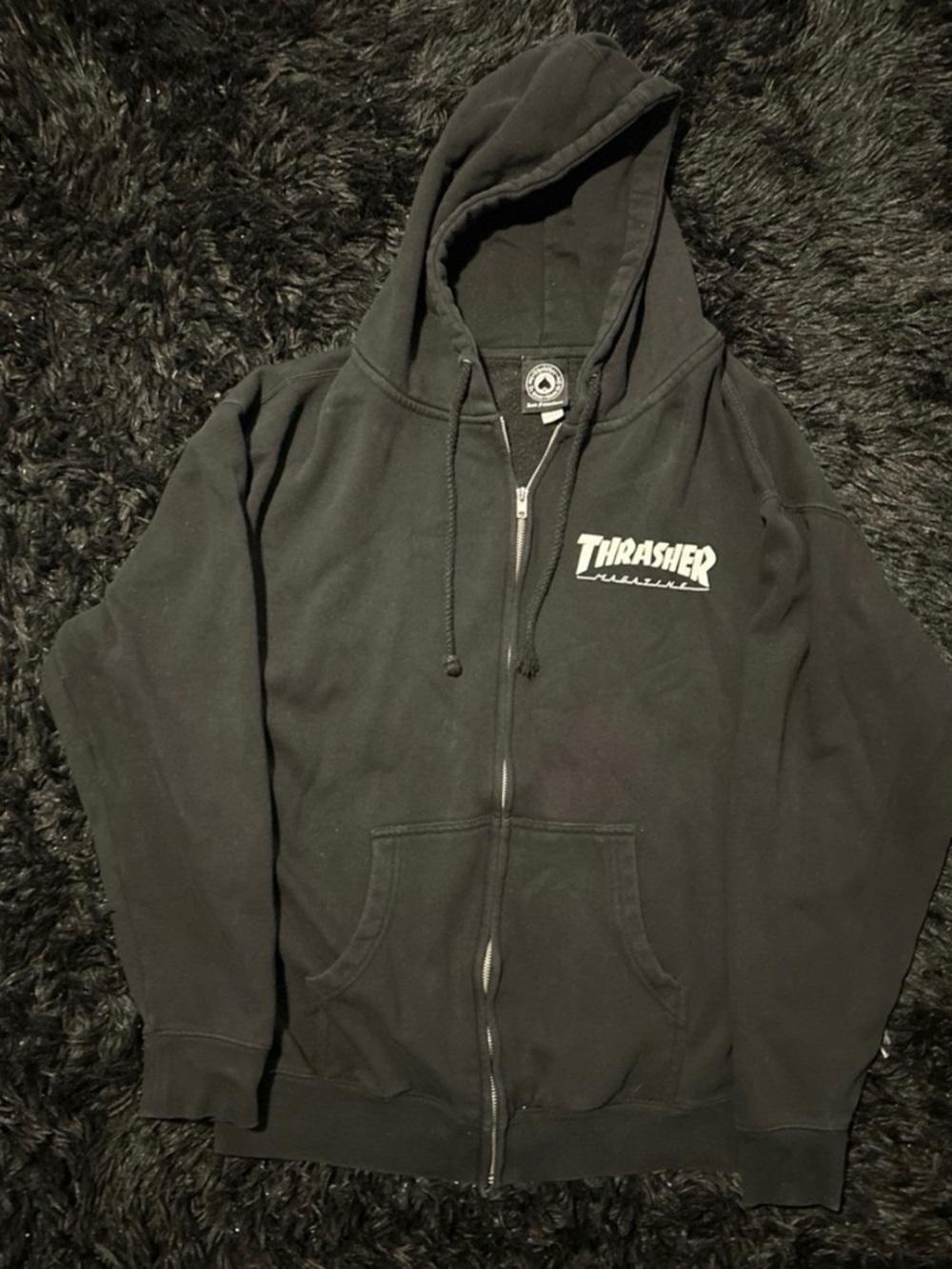 Thrasher Logo Zip Up Hoodie